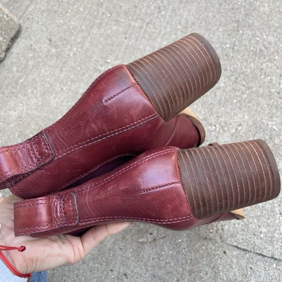 Madewell Reagan Chelsea Boots Womens 8.5 M Red Leather Ankle Booties Casual - Picture 7 of 7